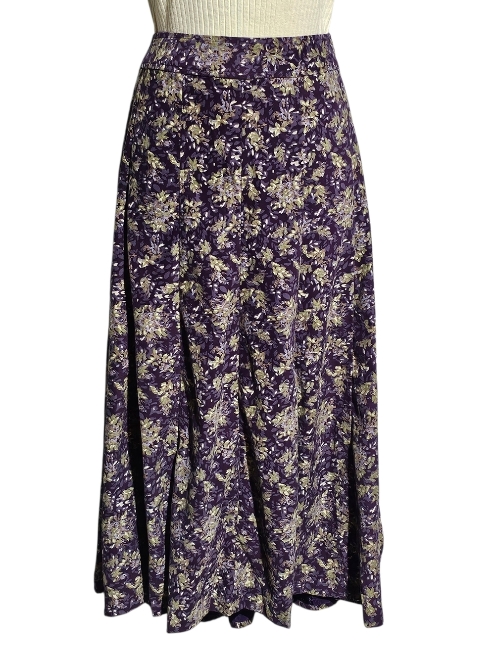 Christopher & Banks Purple Floral Maxi Skirt